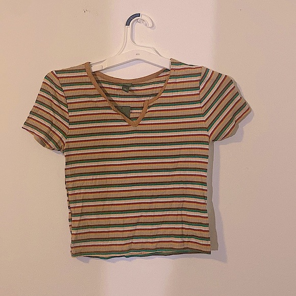 wild fable Tops - NWT Wild Fable Stripped Cropped Baby Tee